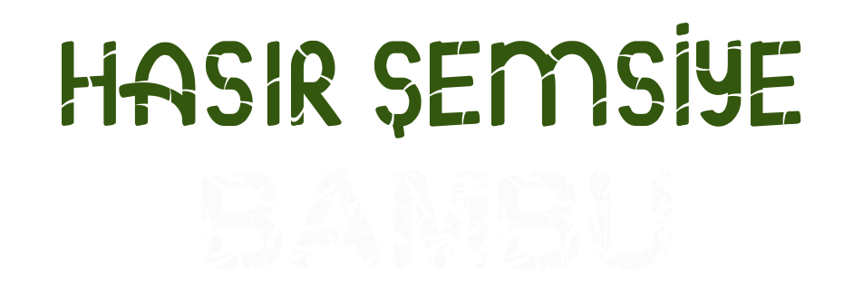 hasır şemsiye bambu